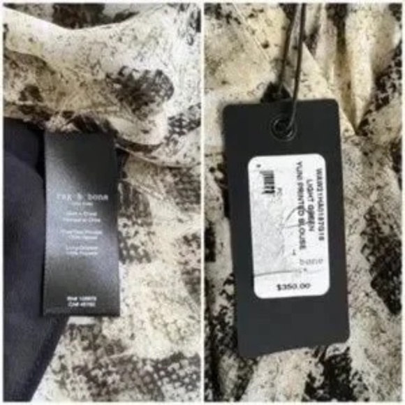 Rag & Bone Yuni Printed Blouse in Green - Picture 9 of 9